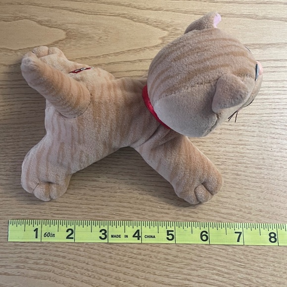 Vintage Tonka Pound Purries Cat Plush Orange Ginger Tabby Striped Stuffed Animal - Picture 8 of 9